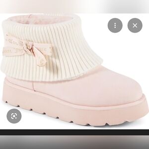Juicy Couture Pink and Cream Ankle Boots